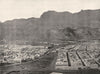 YEMEN. Aden- General view, showing Camel Market 1895 old antique print picture