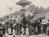 SRI LANKA. Colombo- A Religious procession. Elephants 1895 old antique print