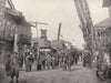 JAPAN. Yokohama- Theatre street 1895 old antique vintage print picture
