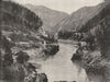 BRITISH COLUMBIA. Rockies- Frazer Cañon, Carriboo road bridge, Spuzzum 1895