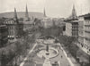 CANADA. Montreal- Victoria square 1895 old antique vintage print picture