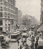 NEW YORK. New York- Broadway, near the Post Office 1895 old antique print