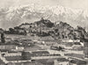 CHILE. Santiago- Hill of Sta Lucia, with Andes Background 1895 old print