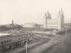 UTAH. Salt Lake City- The Assembly Hall, Tabernacle, and Mormon Temple 1895