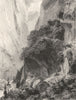 ITALY. Via Mala Le Trou Perdu 1877 old antique vintage print picture