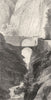 ITALY. Across the St Gothard. The Devil's Bridge 1877 old antique print