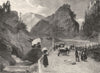 ITALY. On the Brenner, Below Gossensass 1877 old antique vintage print picture