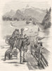 ITALY. Wanderers on the Brenner pass 1877 old antique vintage print picture