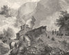 ITALY. Lago Di Garda. Mill in the Buco di Vela 1877 old antique print picture
