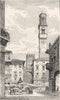 ITALY. Verona. Piazza D'erbe 1877 old antique vintage print picture