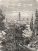 ITALY. Verona. View from the Giardino giusti, Verona 1877 old antique print