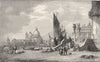 VENICE. Riva Degli Schiavoni, Venice 1877 old antique vintage print picture