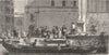 VENICE. Arrival of a Milk- Boat 1877 old antique vintage print picture