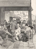 VENICE. Coffee- house on the Riva Degli Schiavoni 1877 old antique print