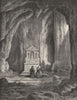 ITALY. Grotto of San Servolo near Trieste 1877 old antique print picture
