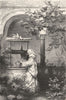 ITALY. Milan. Monk at the Well in the Certosa 1877 old antique print picture