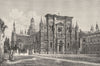 ITALY. Lago di Como. The Certosa, near Pavia 1877 old antique print picture