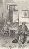 ITALY. Lago di Lugano. Tavern in Lugano 1877 old antique vintage print picture