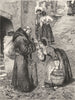 ITALY. Lago di Lugano. Mendicant Friar in the Brianza 1877 old antique print