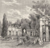 ITALY. Lago di Lugano. Rotunda of Hercules on Isola Bella 1877 old print