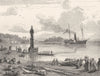 ITALY. Lago di Lugano. Bay of Pallanza 1877 old antique vintage print picture