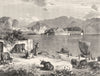 ITALY. Lake Maggiore. with Isola Bella & Pescatore 1877 old antique print