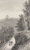 ITALY. Turin. Road To the Church of Superga 1877 old antique print picture