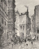 ITALY. Genoa. Via San Luca, Genoa 1877 old antique vintage print picture