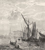 ITALY. Genoa. Harbour of Genoa 1877 old antique vintage print picture