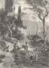 ITALY. Riviera di Levante. On the Peninsula near Sestri Levante 1877 old print