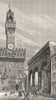 ITALY. Florence. Loggia dei Lanzi 1877 old antique vintage print picture