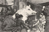 ITALY. Florence. Fountain of the Porcellino in the Mercato Nuovo 1877 print