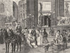 ITALY. Florence. In Front of the Loggia De' Lanzi 1877 old antique print