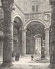 ITALY. Florentine art. Courtyard of the Palazzo Vecchio, Florence 1877 print