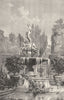 ITALY. Florentine art. Fountain in the Boboli Gardens 1877 old antique print
