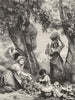 ITALY. Florentine nature. Vintage in Tuscany 1877 old antique print picture