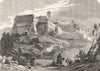 ITALY. Assisi 1877 old antique vintage print picture