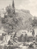 ITALY. Orvieto 1877 old antique vintage print picture