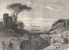 ROME. Ruins of the Palace of the Caesars on the Palatine 1877 old print