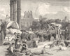 ROME. Campo Vaccino, Rome 1877 old antique vintage print picture
