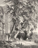 ROME. Old Trees in the Villa D'este 1877 antique vintage print picture