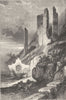 ROME. Churchyard at Monte Serrone 1877 old antique vintage print picture