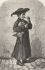ROME. Seminarist 1877 old antique vintage print picture