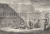 ROME. A Sermon in the Colosseum 1877 old antique vintage print picture