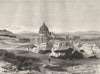 ITALY. St Peter's, from the Villa Doria Pamfili 1877 old antique print picture
