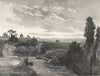 ROME. Rome, from the Villa Corsini 1877 old antique vintage print picture