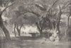 ROME. On the Pincian 1877 old antique vintage print picture