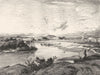 ROME. Roman Campagna. Acqua Acetosa, towards Mount Soratte 1877 old print