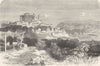 ROME. Roman Campagna. Valmontone 1877 old antique vintage print picture