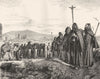 ROMAN CAMPAGNA. Brethren of Misericordia bearing body a dead man 1877 print